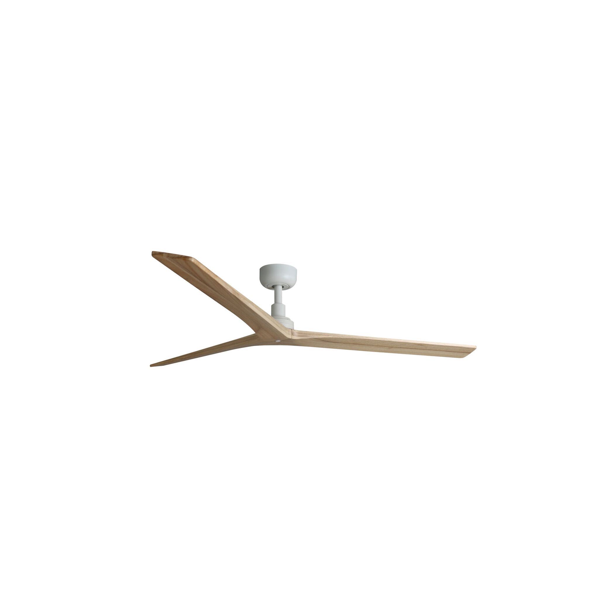 KLIM L Ventilador blanco/madera roble