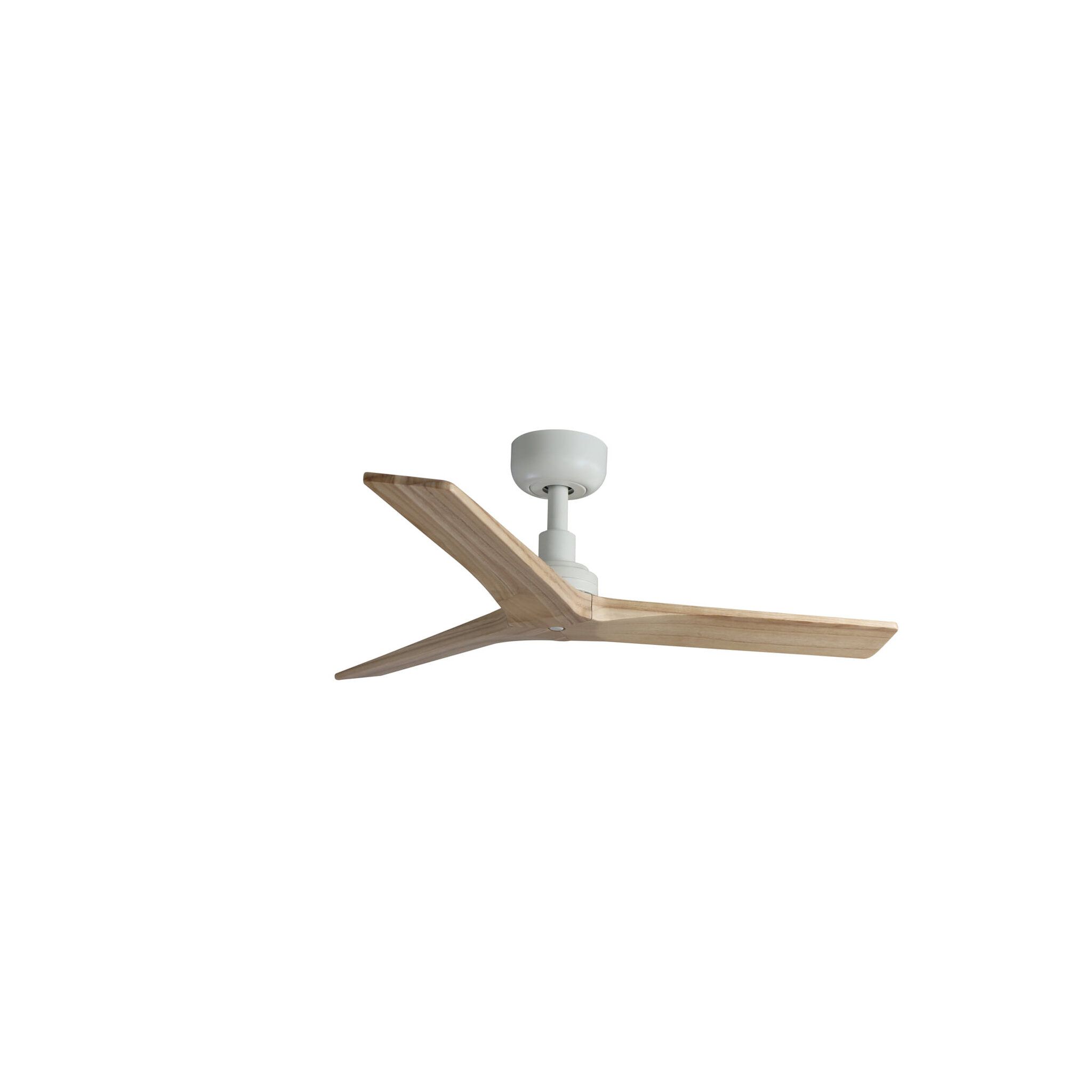 KLIM S Ventilador blanco/madera roble