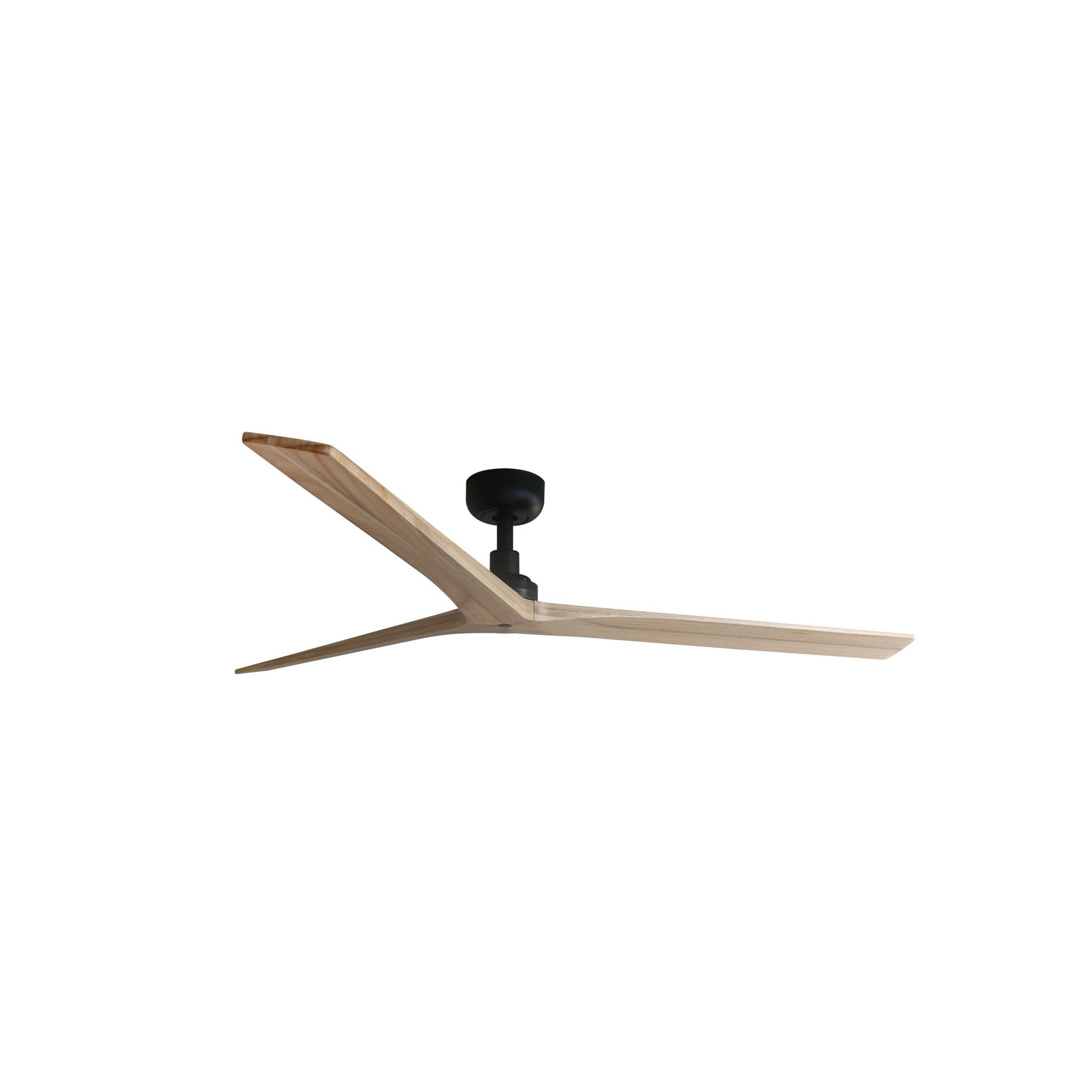 KLIM L Ventilador negro/madera roble
