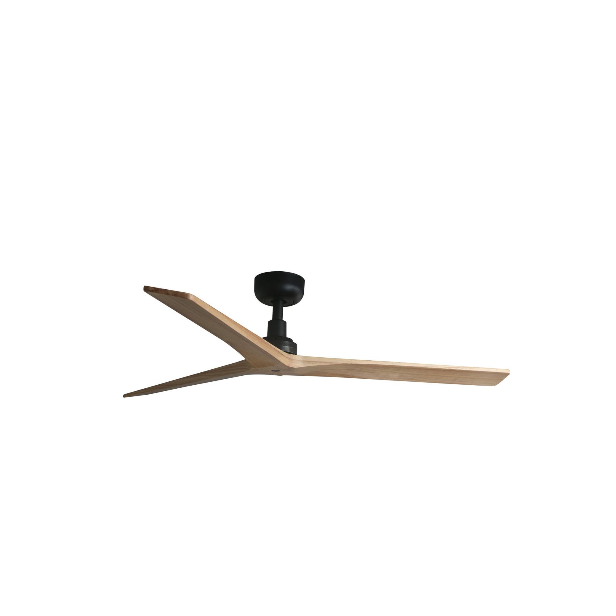KLIM M Ventilador negro/madera roble