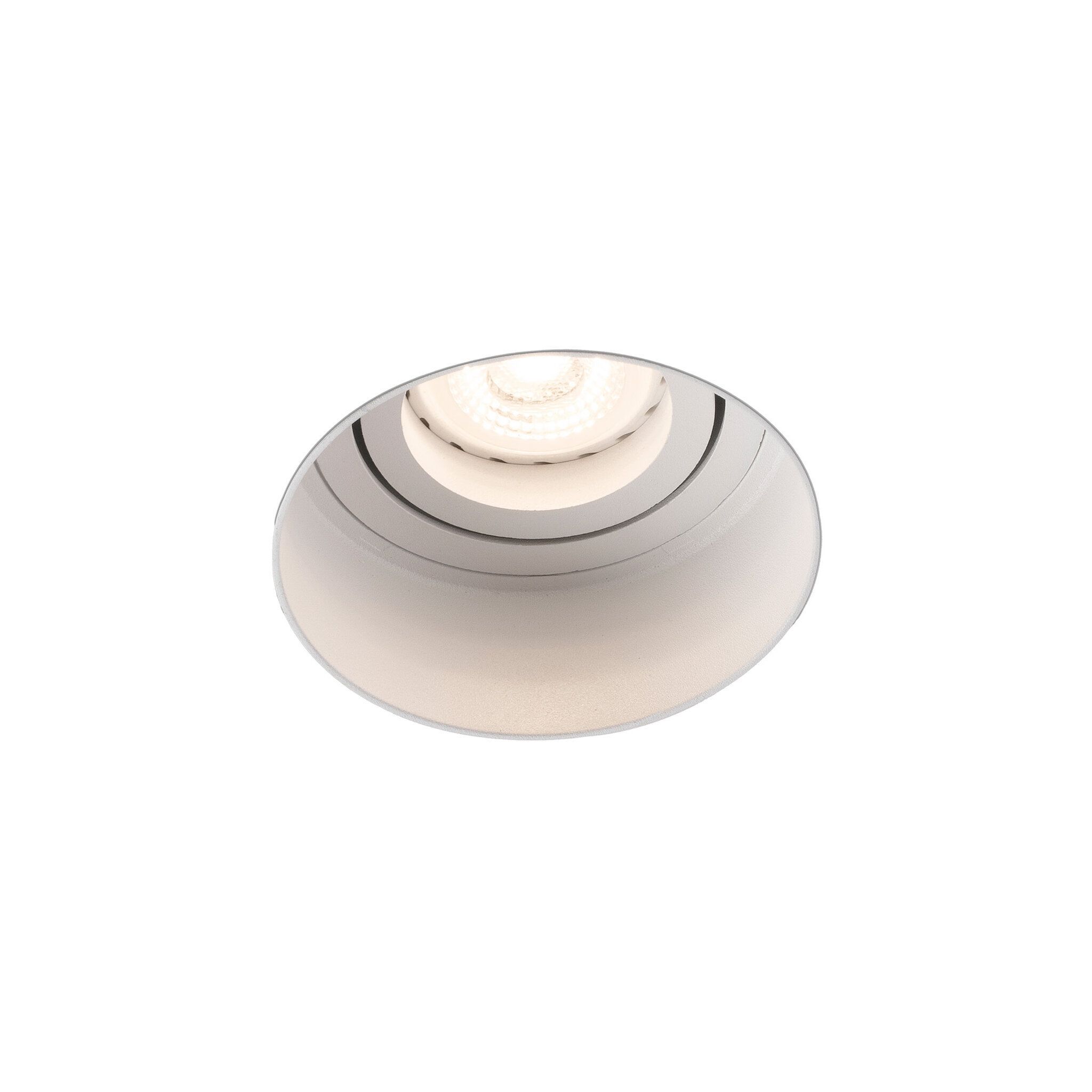HYDE R Lámpara empotrable blanco redondo orientable sin marco