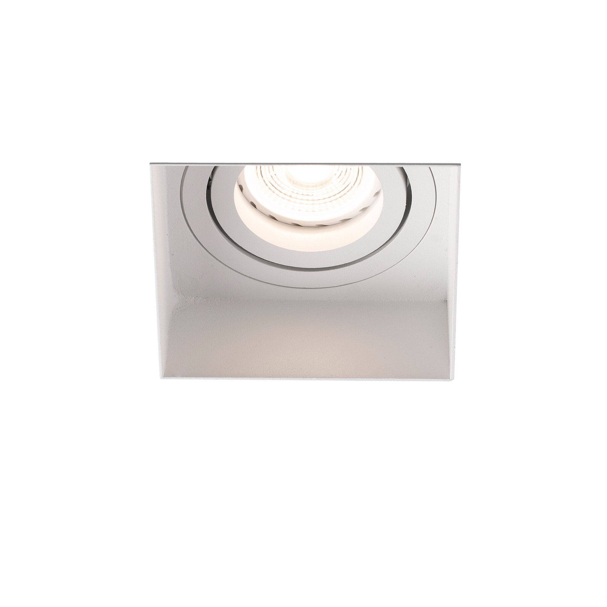 HYDE SQ Lámpara empotrable blanco cuadrado orientable sin marco