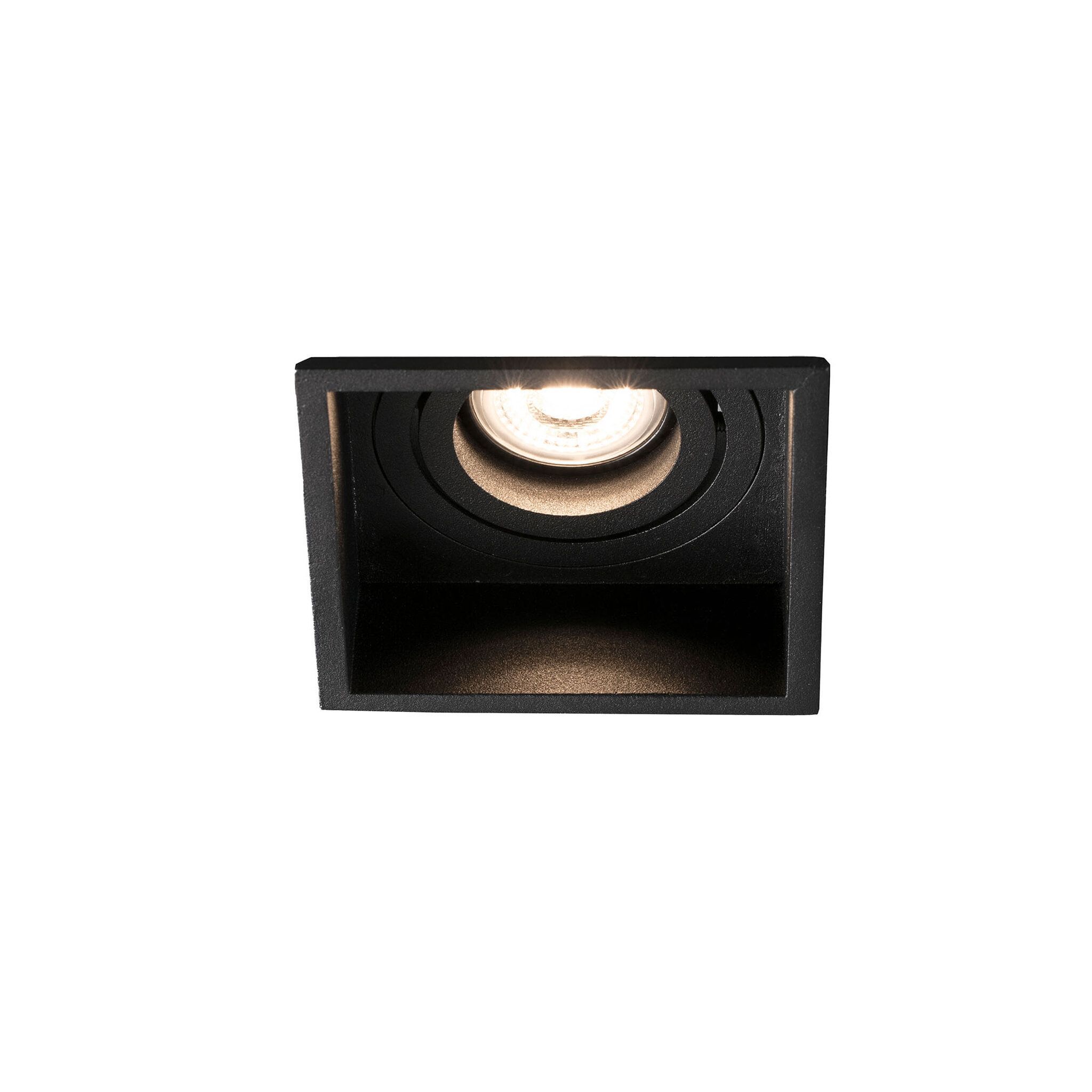 HYDE SQ Lámpara empotrable negro cuadrado orientable