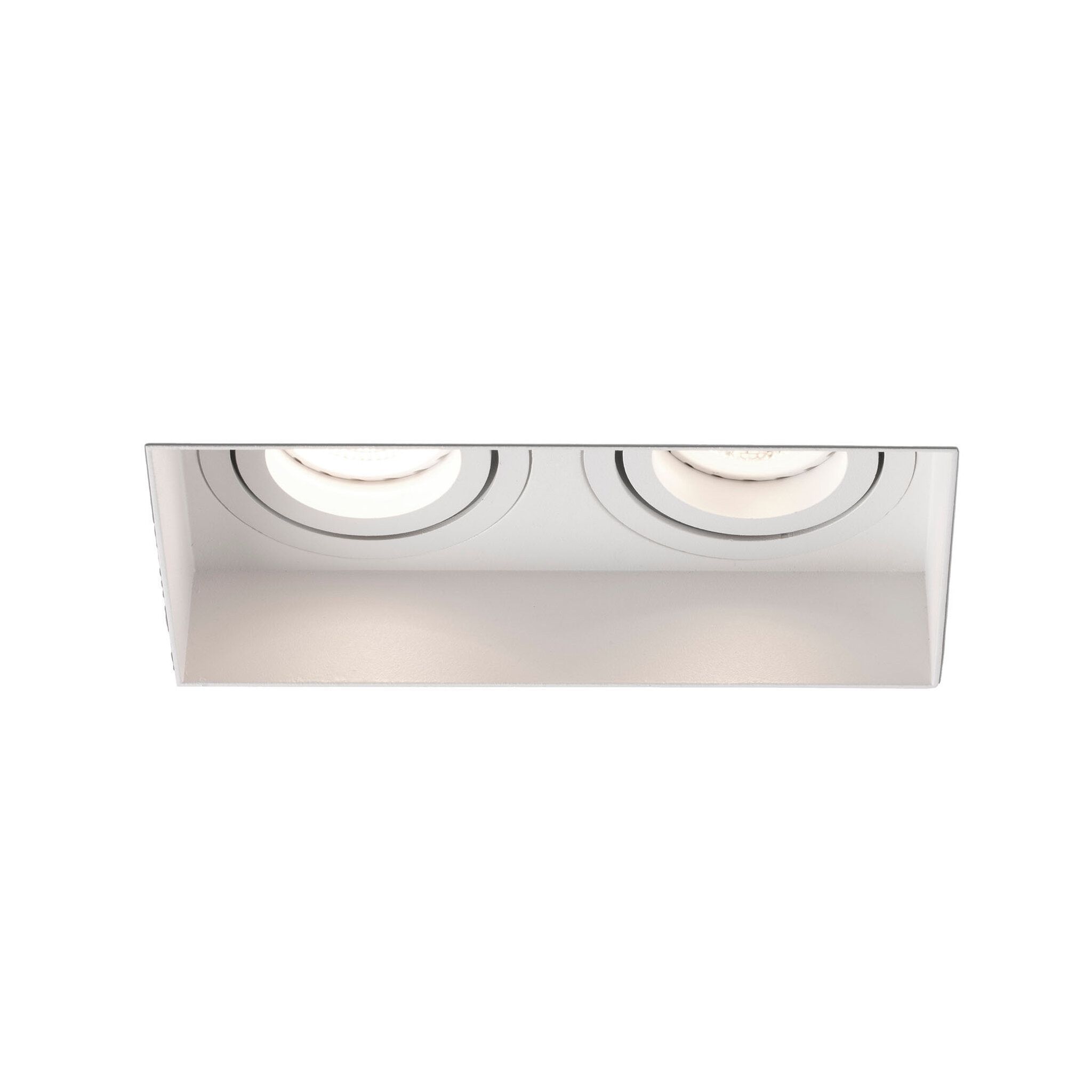 HYDE SQ 2L Lámpara empotrable blanco cuadrado orientable sin marco