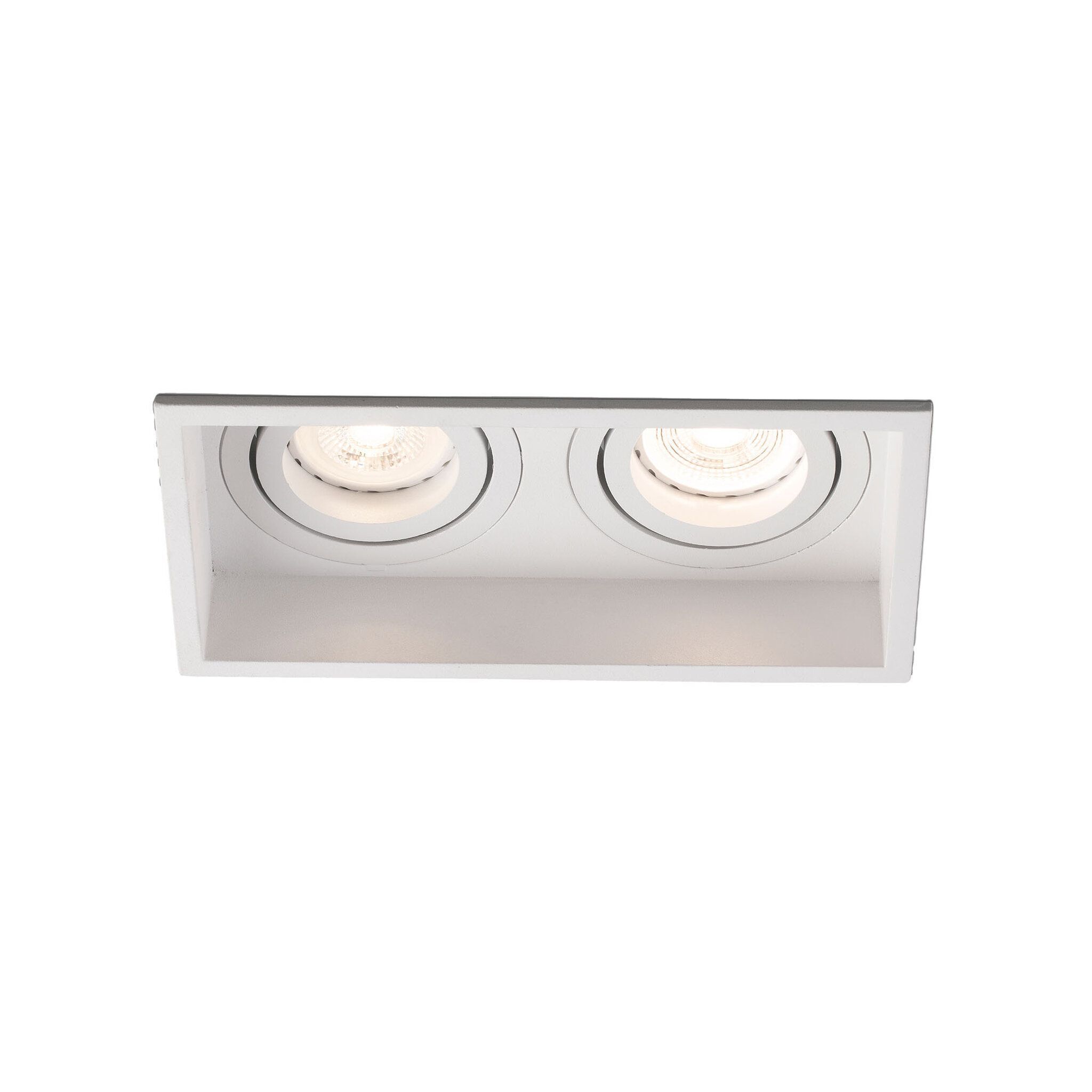 HYDE SQ 2L Lámpara empotrable blanco cuadrado orientable