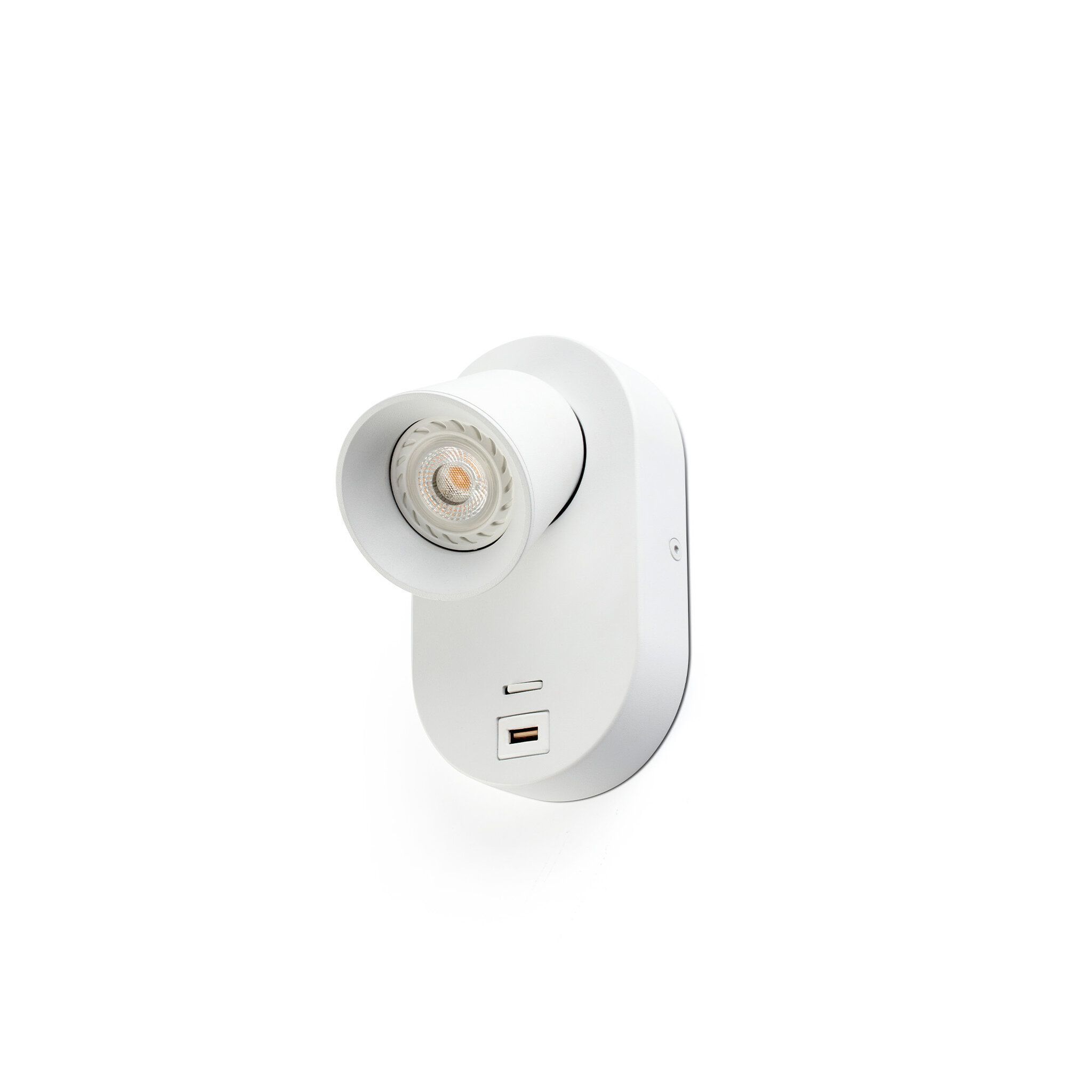 CORB Lámpara aplique blanca GU10+USB