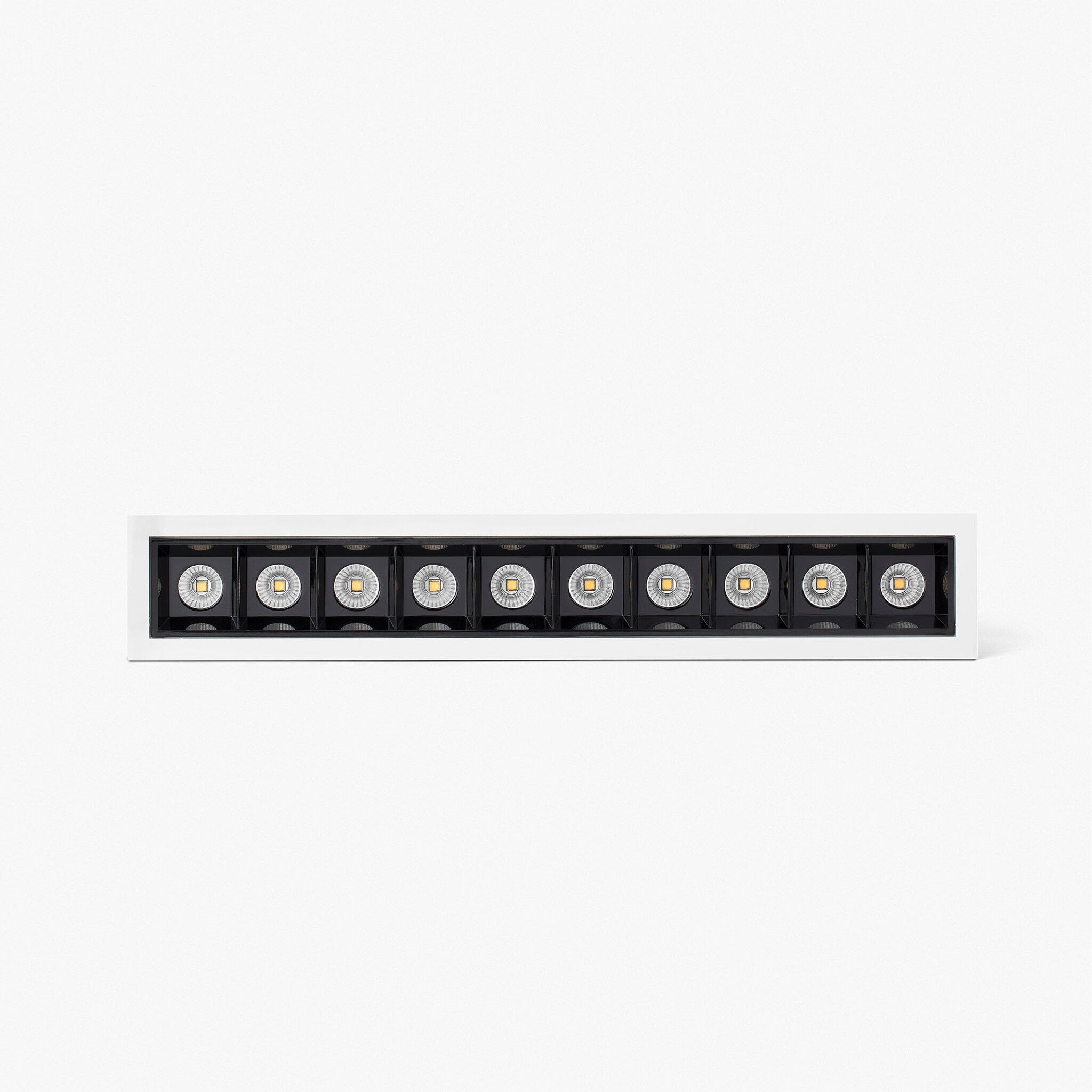 TROOP empotrable 10x2W blanco-negro 36° 3000K CRI90