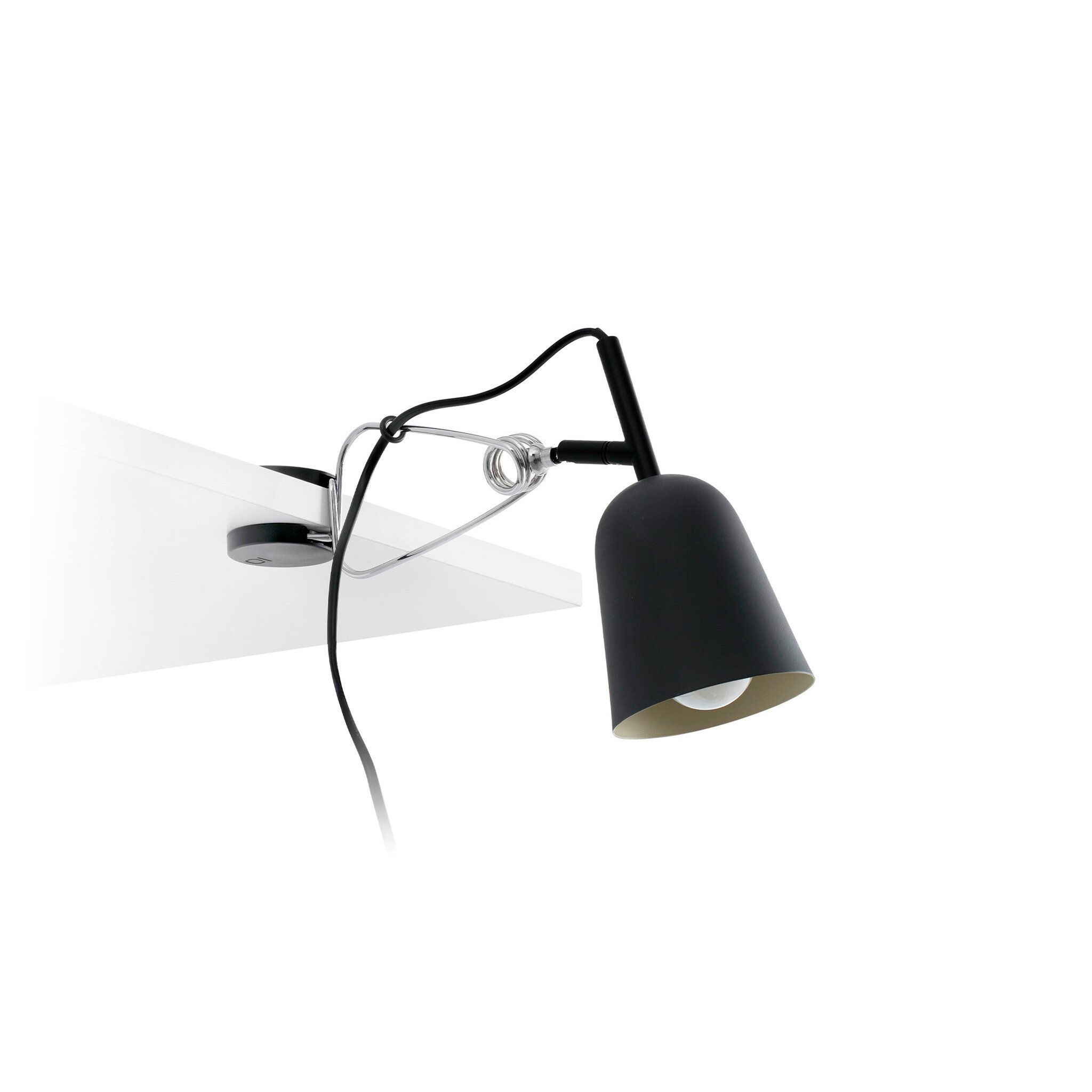 STUDIO Lámpara pinza negro y color crema