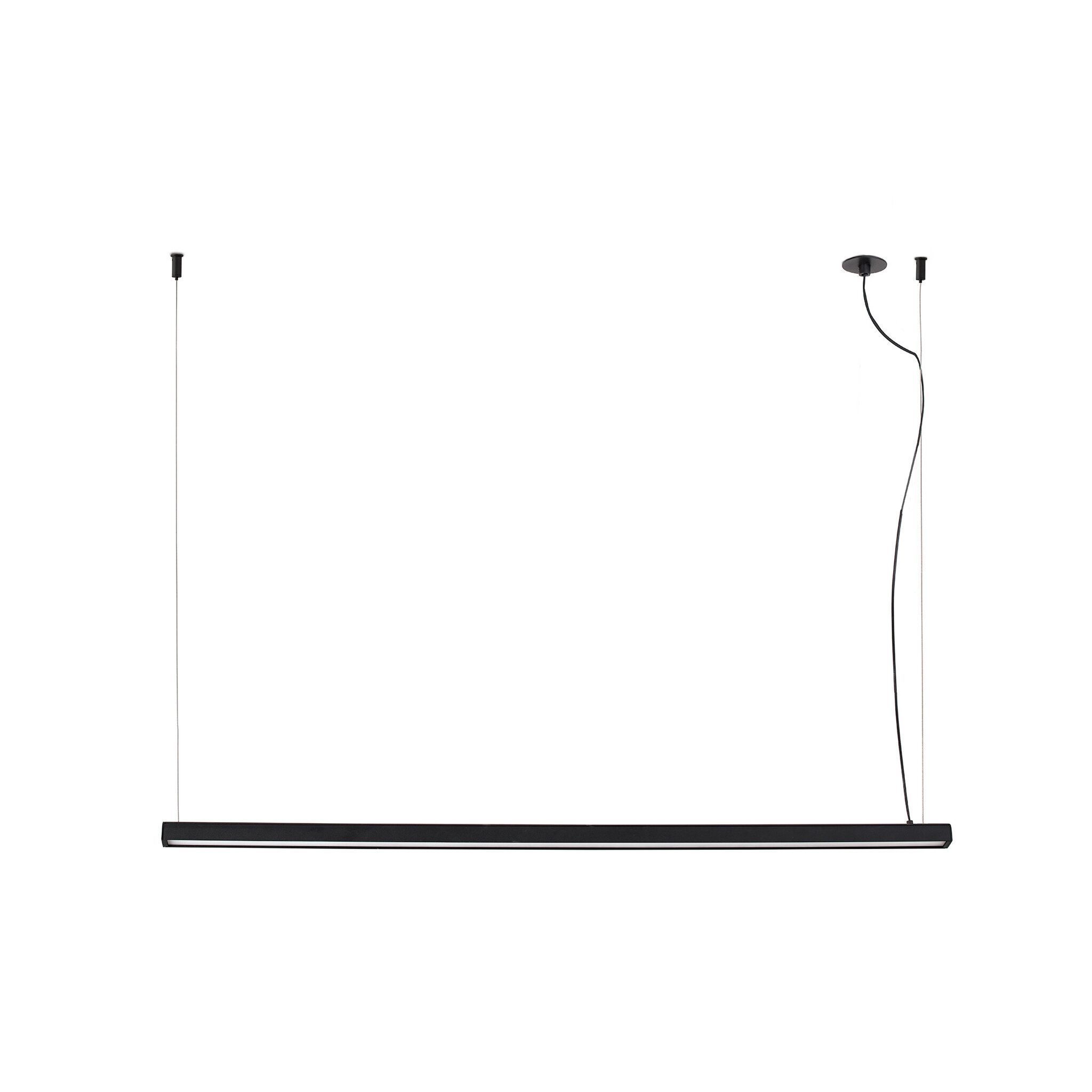 VICO 1150 Lámpara colgante negra con florón empotrable