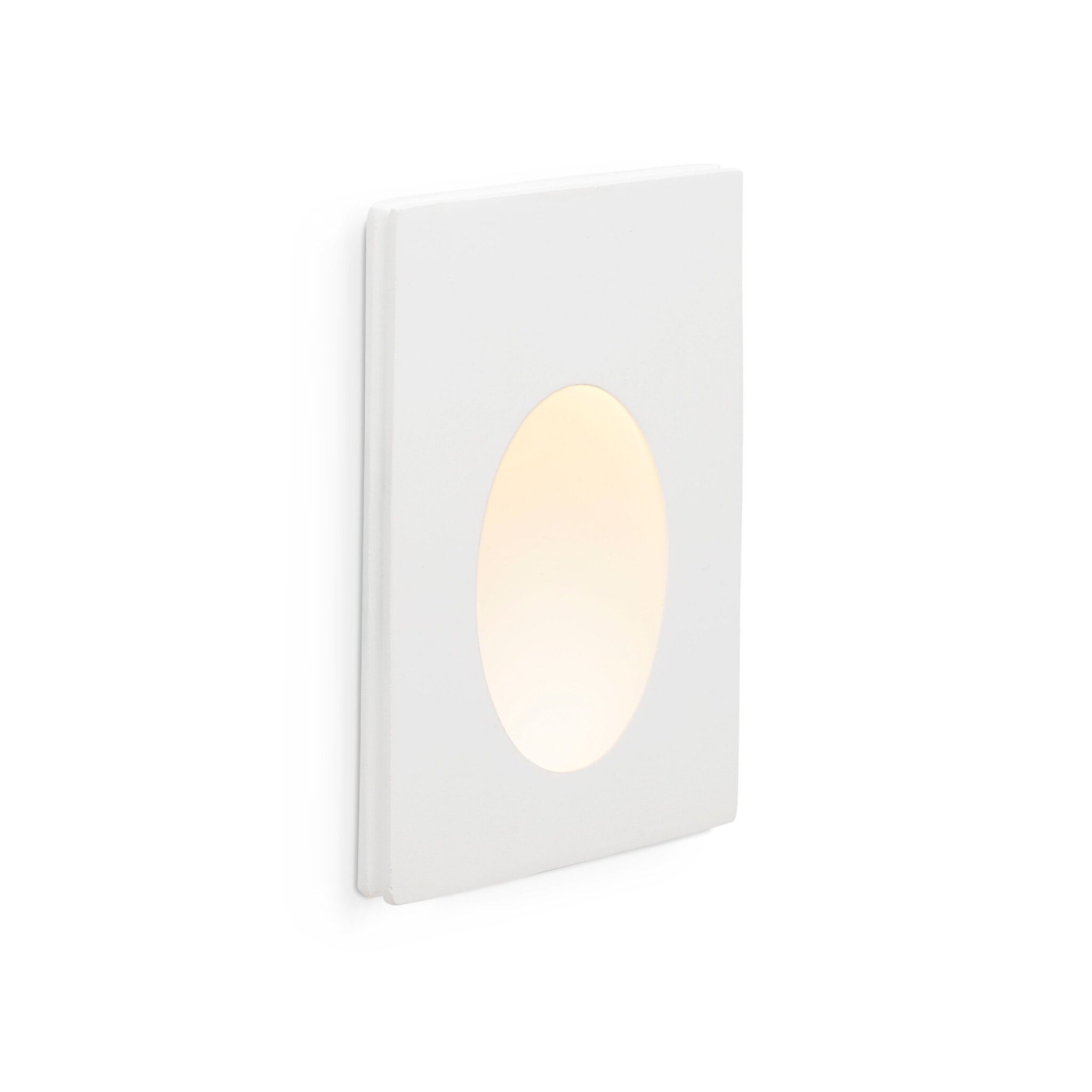 PLAS Lámpara empotrable blanco oval