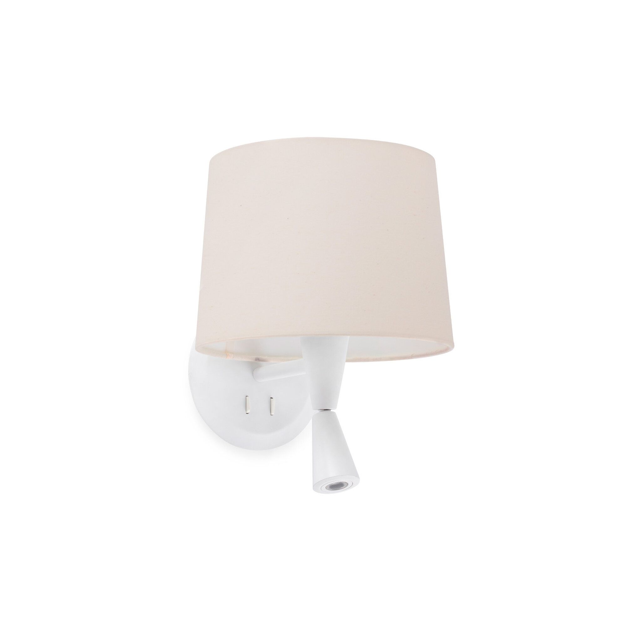 CONGA Lámpara aplique con lector blanca/beige