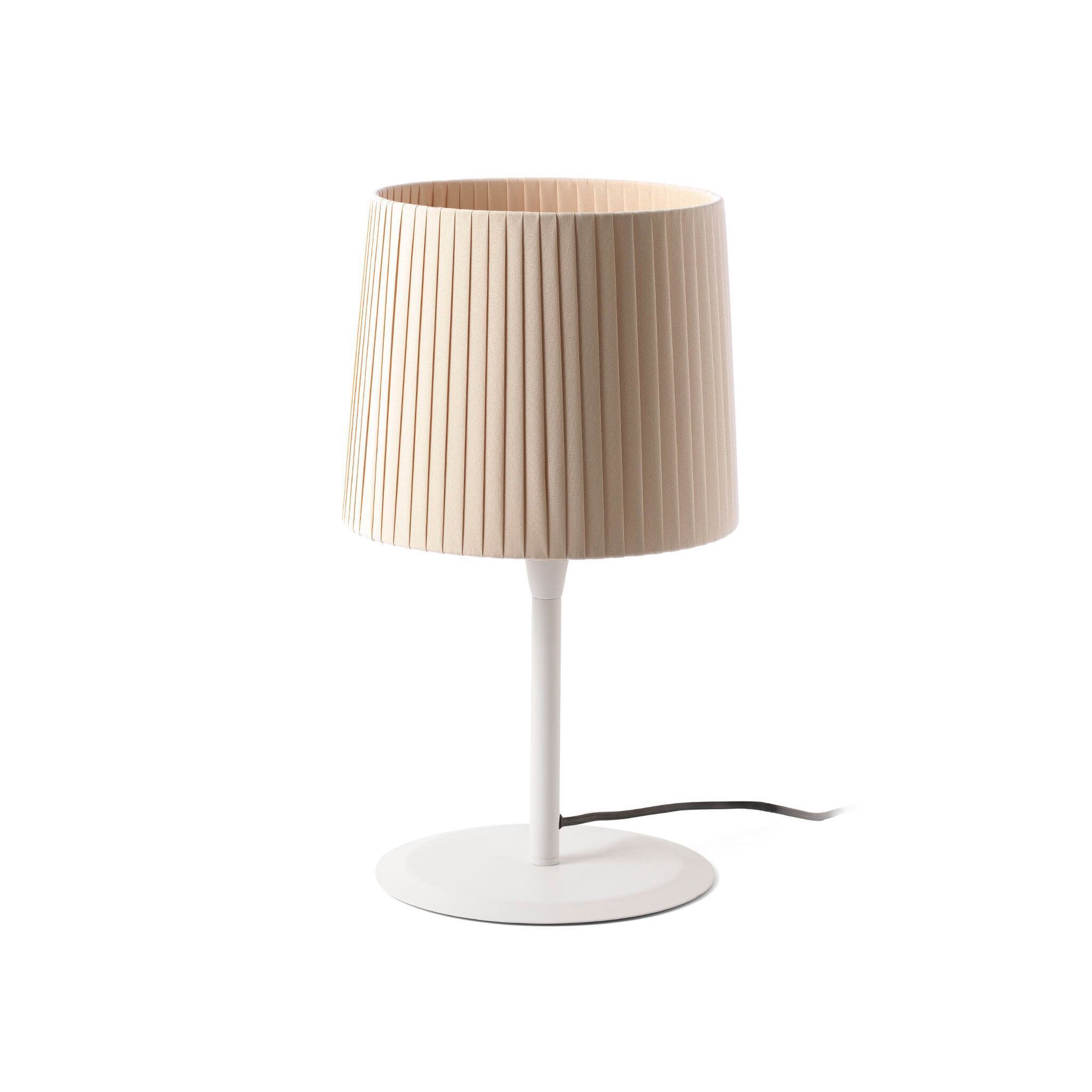 SAMBA Lámpara sobremesa blanca/encintada color beige