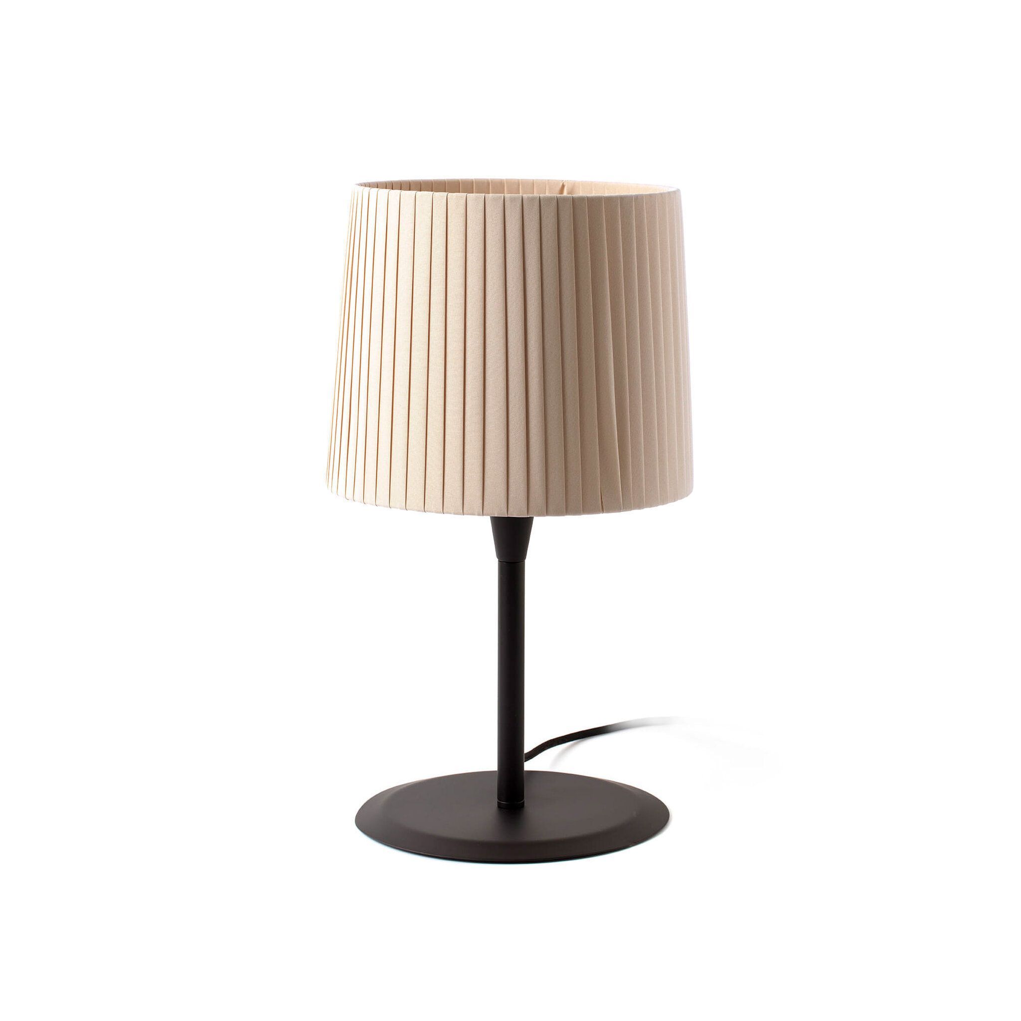 SAMBA Lámpara sobremesa negra/encintada color beige