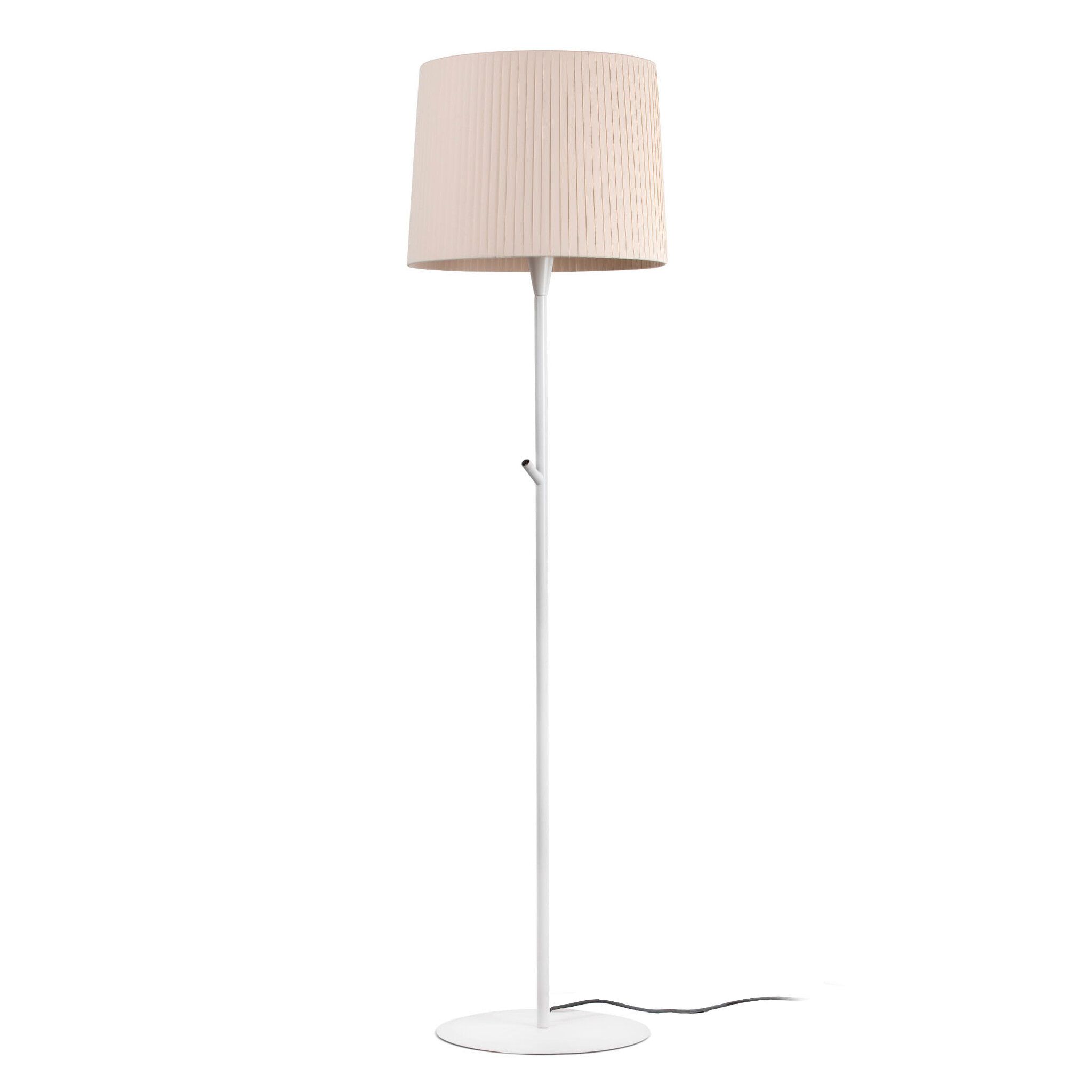 SAMBA Lámpara de pie blanca/encintada color beige