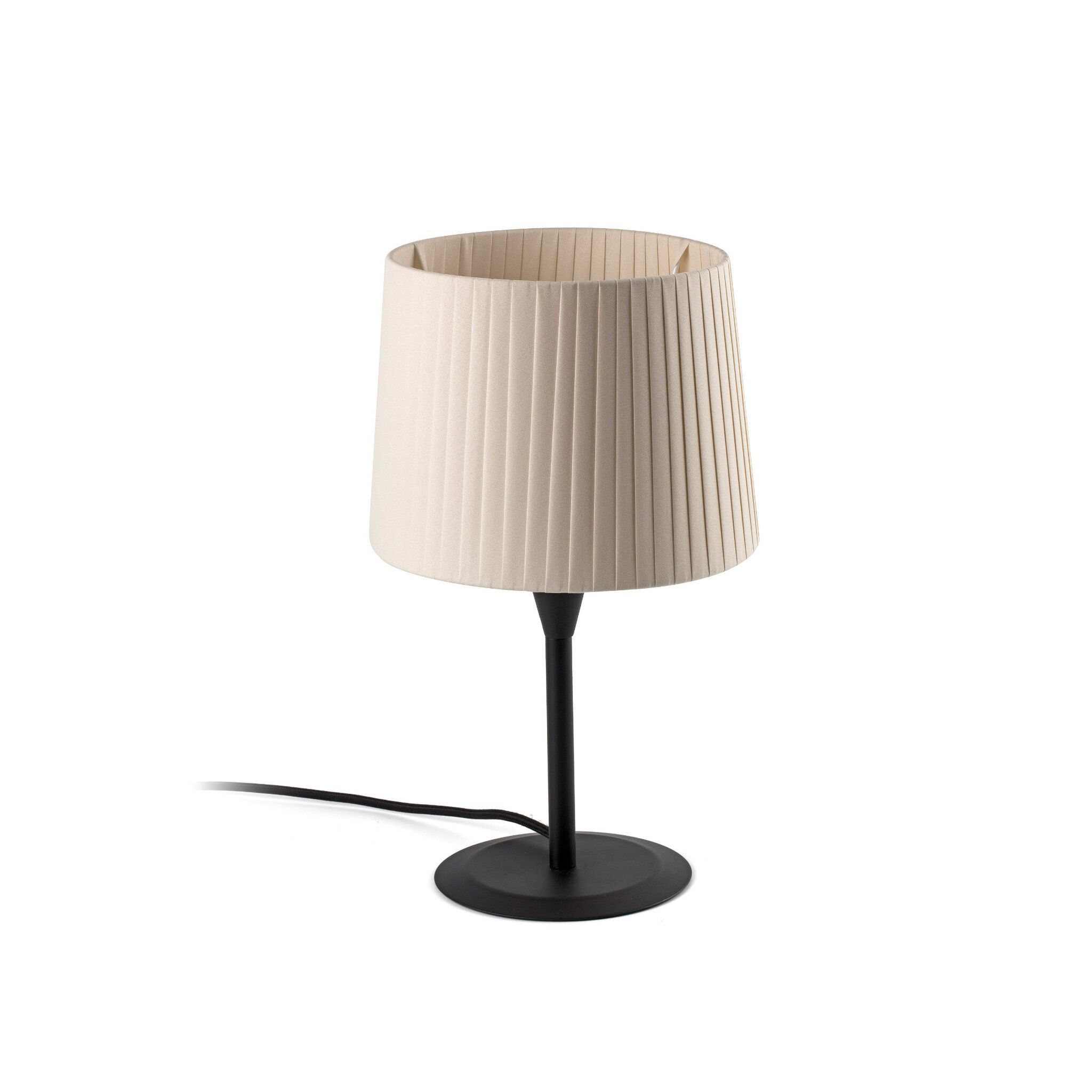 SAMBA S Lámpara mini sobremesa negra/encintada color beige