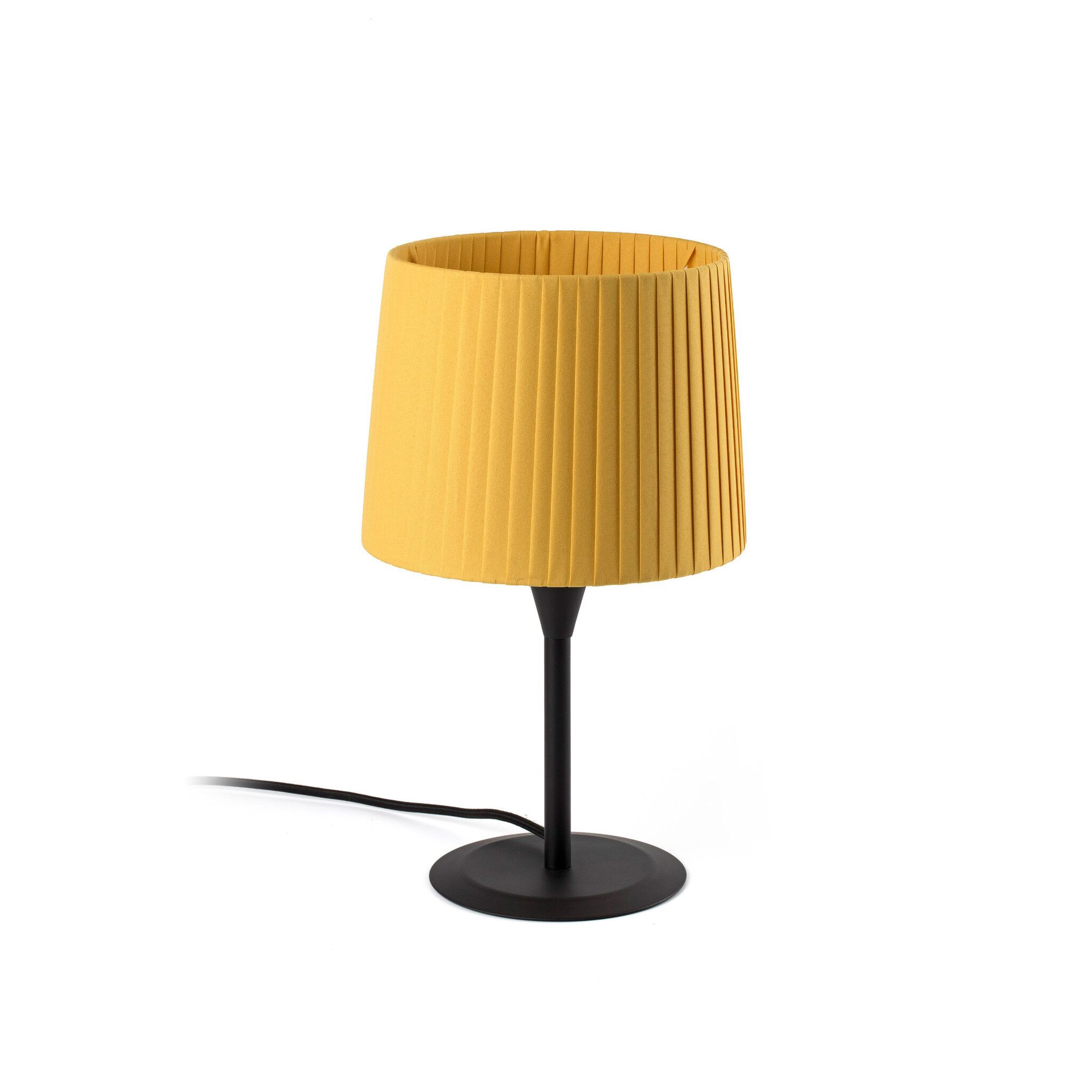 SAMBA S Lámpara mini sobremesa negra/encintada color amarilla