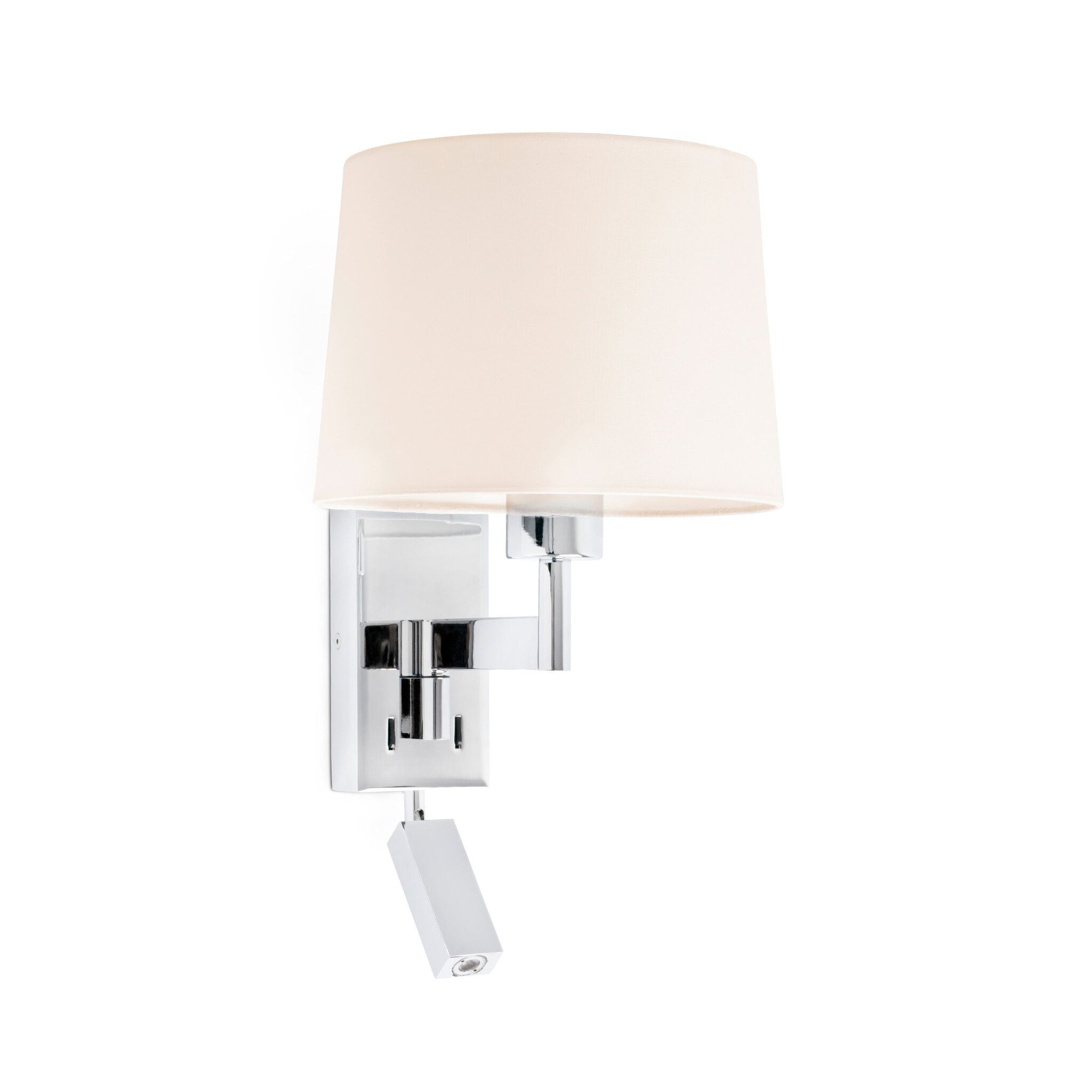 ARTIS Lámpara aplique con lector cromo/beige