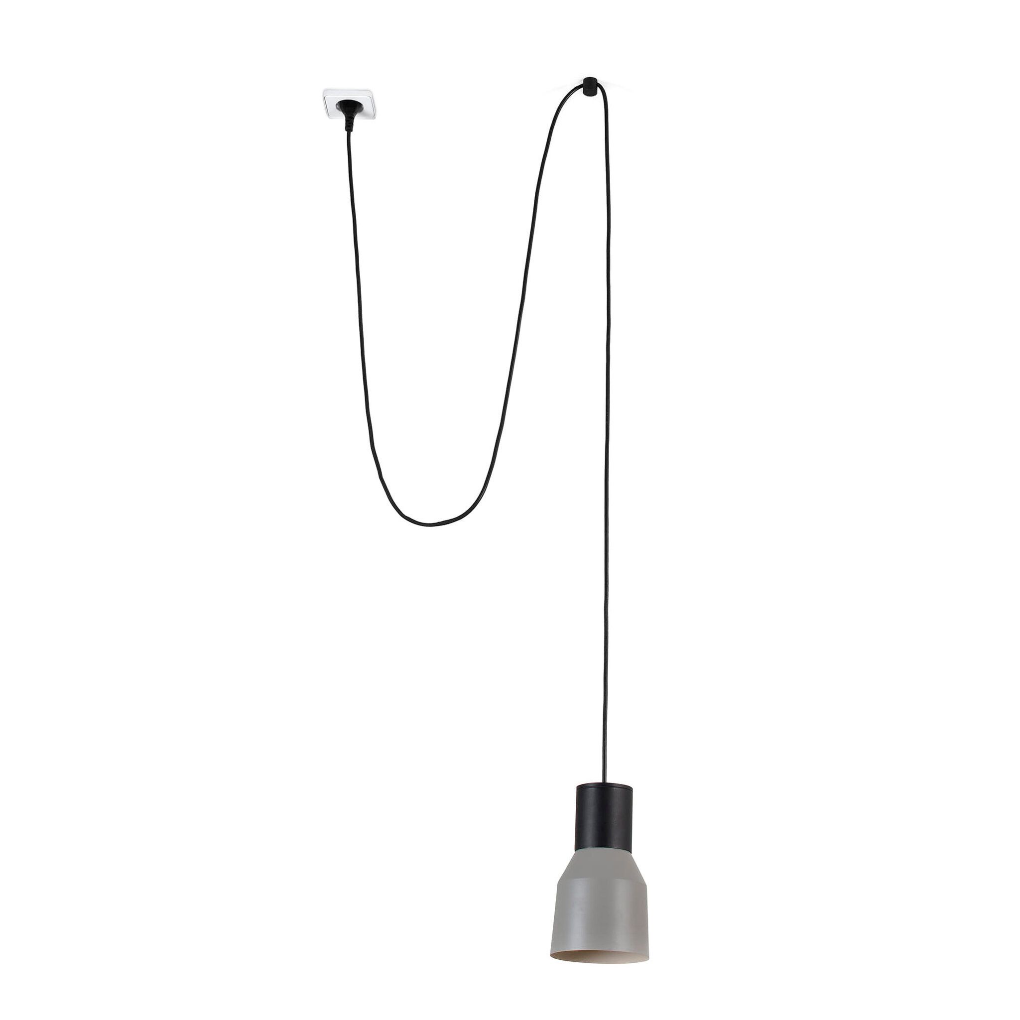 KOMBO 120 Lámpara colgante gris con clavija