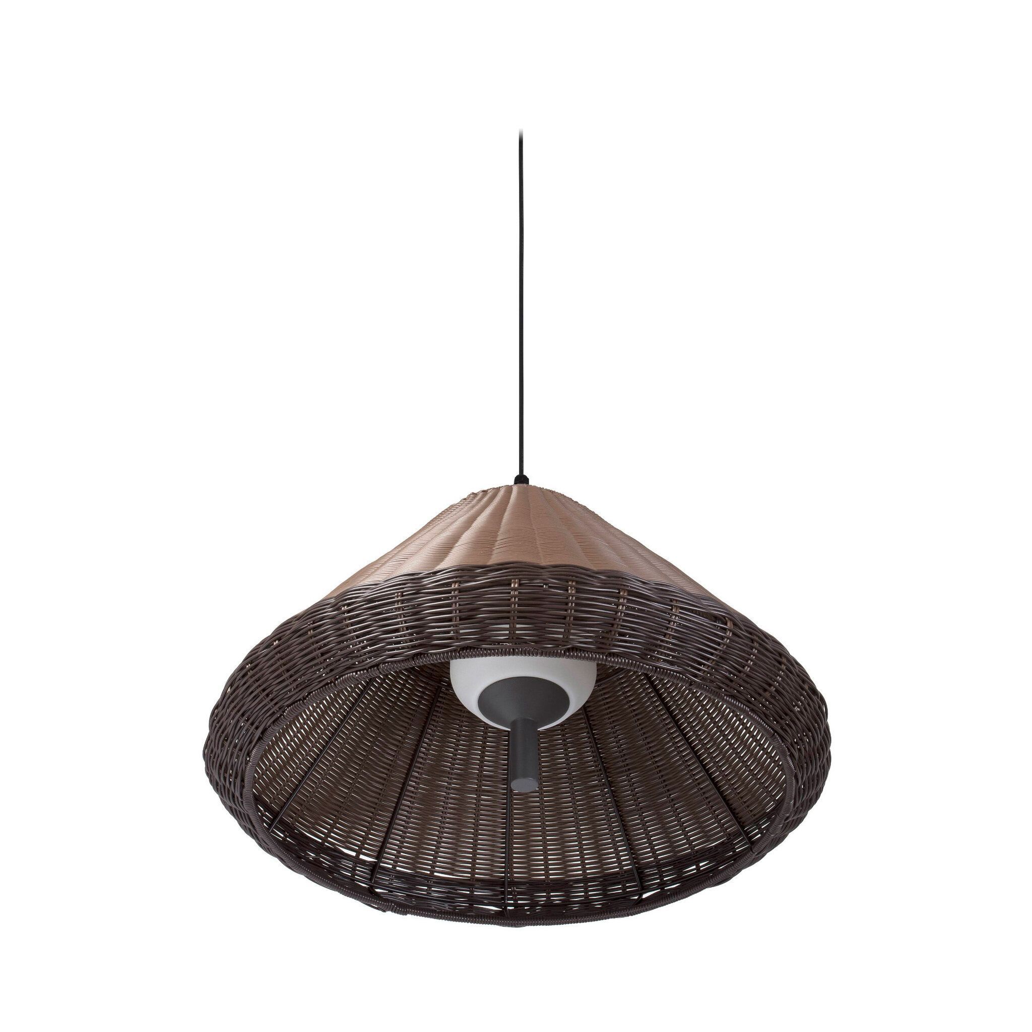 SAIGON OUT Lámpara colgante gris/marrón W70 cone cap