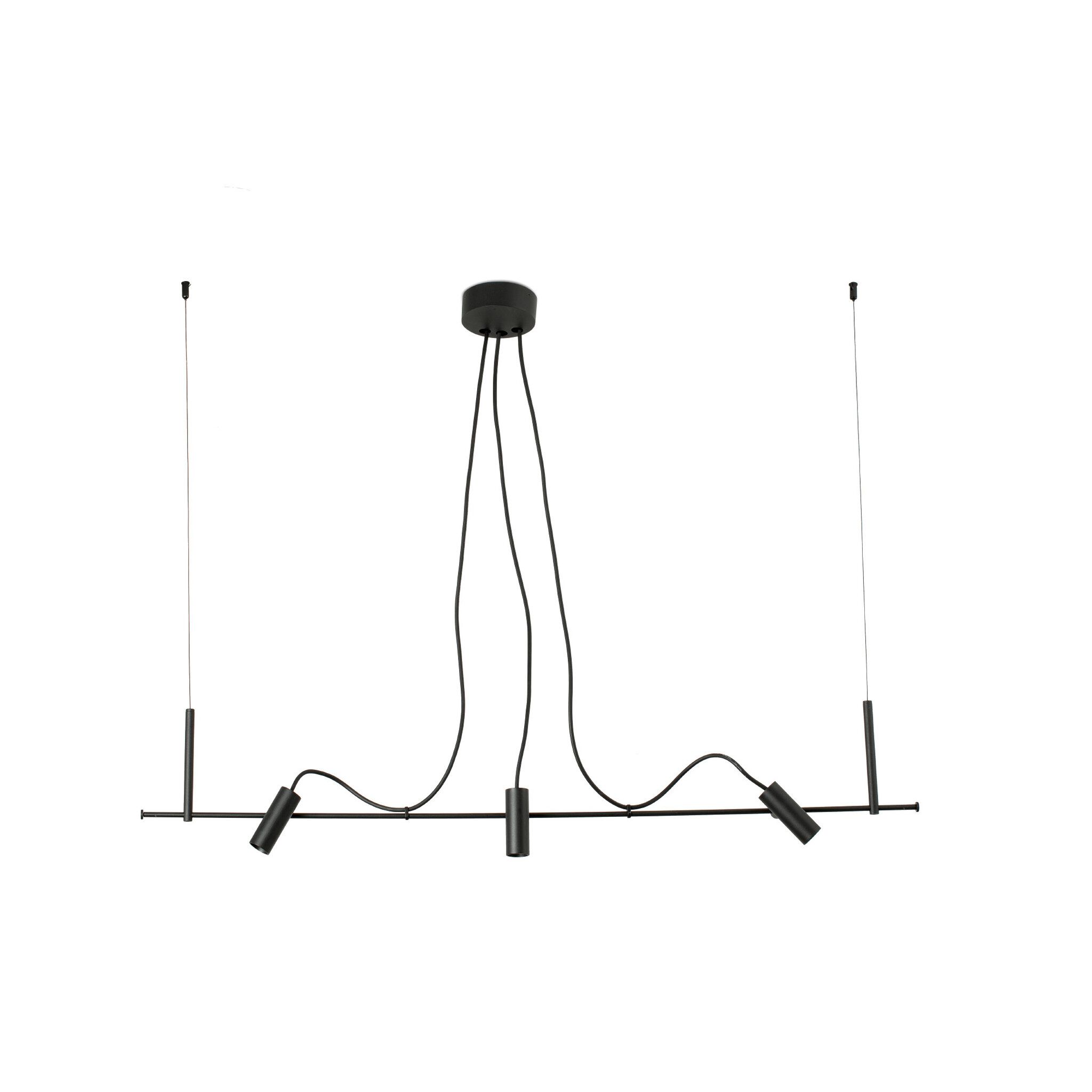 CLAP Colgante lineal negro 3x6W 3000K 38º