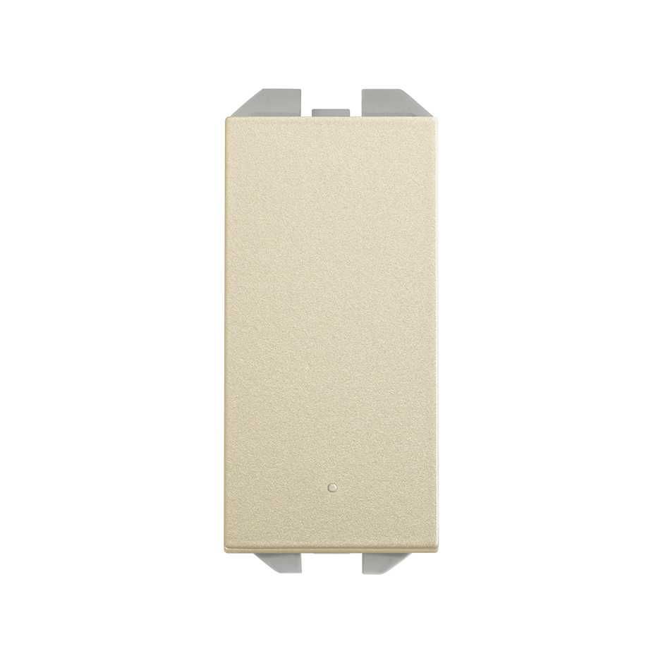 Interruptor pulsante Simon 270, 10 AX, modelo estándar, color cava.