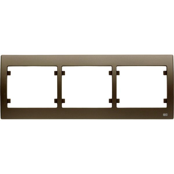 Marco de 3 elementos horizontal. chocolate
