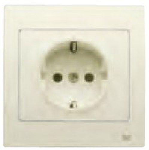 Schuko monoblock protección seguridad beige. garra