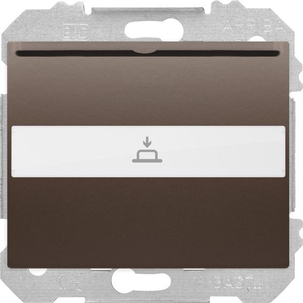 Interruptor - conmutador para tarjeta con indicador luminoso 1 microrruptor. chocolate 10 (1.5)