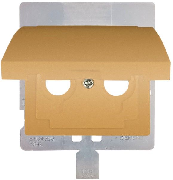 Tapa articulada para toma r/tv-sat IP44 dorado odisea
