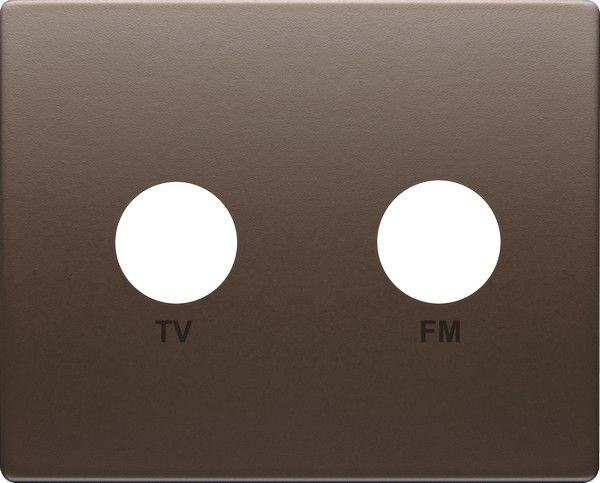 Tapa toma tv-fm. chocolate