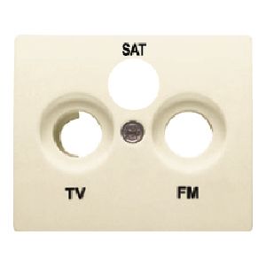 Tapa toma r/tv-sat (3 salidas) color beige