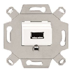 Conector usb blanco compatible con usb 2.0 (emborme por tornillos)