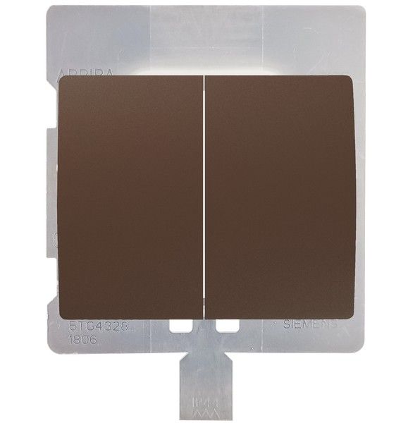 Juego teclas doble IP44. chocolate