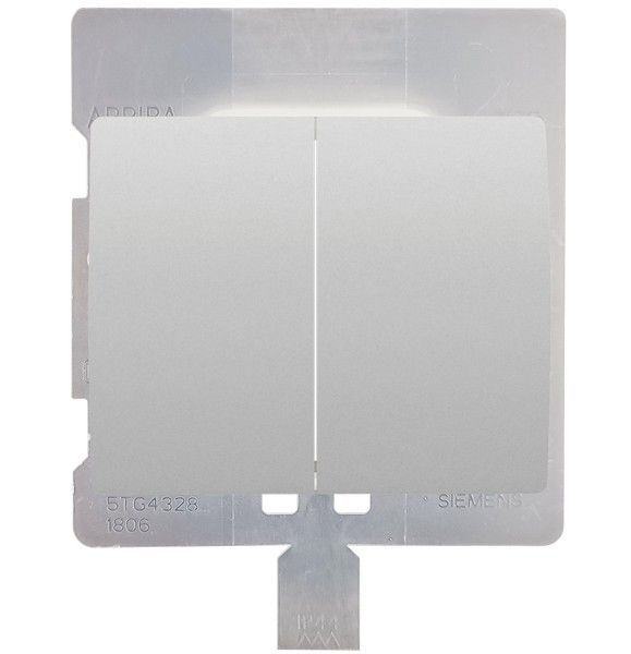Juego teclas doble IP44. aluminio mercurio