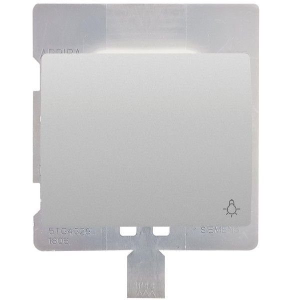 Tecla pulsador luz IP44. aluminio mercurio