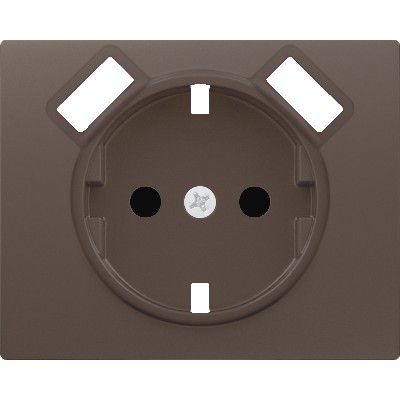 Tapa base enchufe seguridad 2 usb chocolate