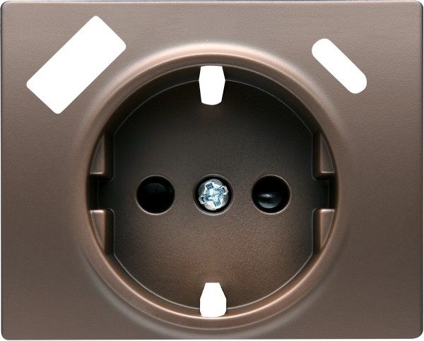 Tapa schuko usb ac. chocolate