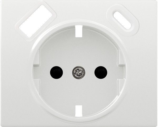 Tapa schuko usb ac blanco polar