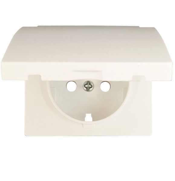 Tapa articulada base enchufe seguridad color blanco