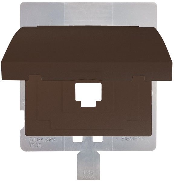 Tapa articulada para RJ45 IP44. chocolate