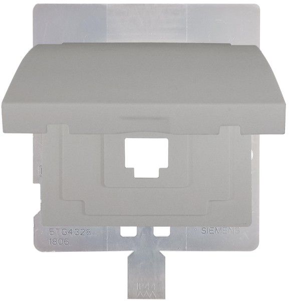 Tapa articulada para RJ45 IP44. aluminio mercurio