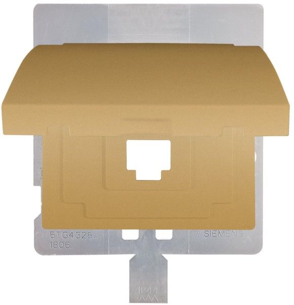 Tapa articulada para RJ45 IP44 dorado odisea