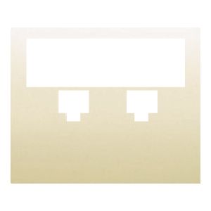 Tapa dos conectores rj11 o rj45 con portaetiqueta