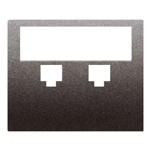 Tapa dos conectores rj11 o rj45 con portaetiqueta