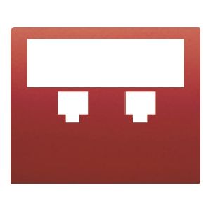 Tapa dos conectores rj11 o rj45 con portaetiqueta