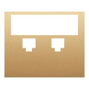 Tapa dos conectores rj11 o rj45 con portaetiqueta