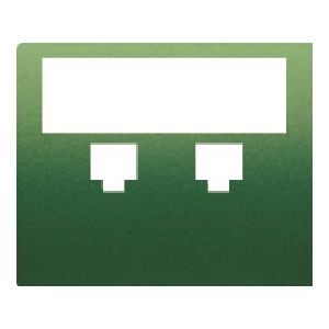 Tapa dos conectores rj11 o rj45 con portaetiqueta