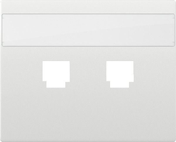 Tapa para 2 toma telefono con regulador inscripcion