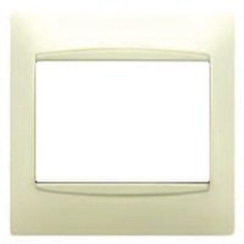 Marco de 3 elementos horizontal embellecedor integrado. sin bastidor color beige