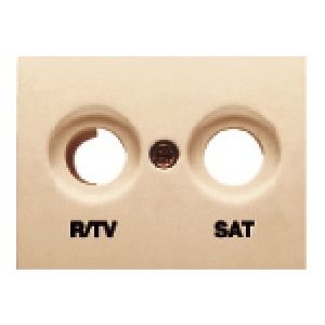Tapa r/tv-sat dorado color perlado